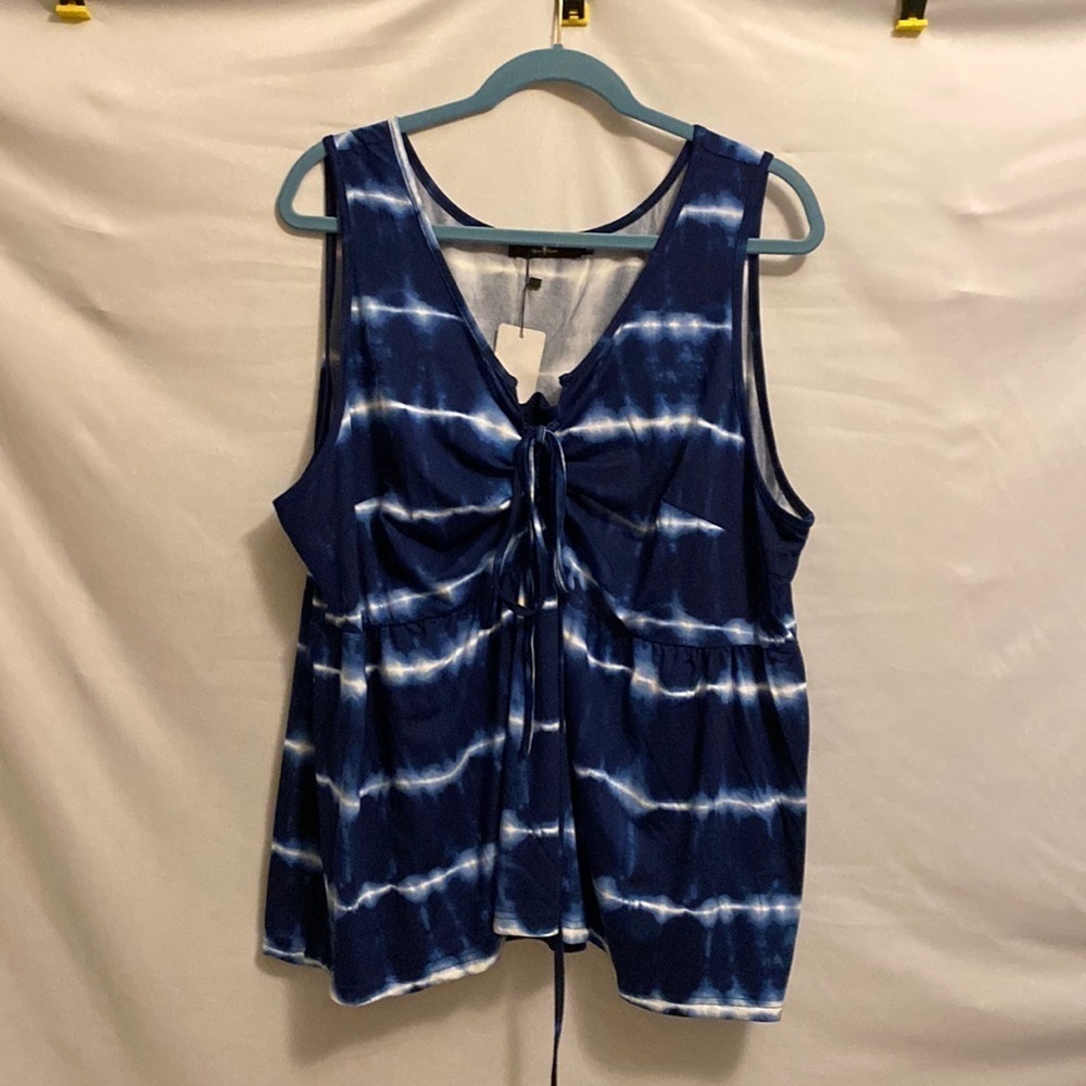 Agnes Orinda sleeveless tye dyed shirt size 3X